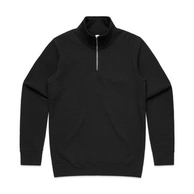 AS Colour Stencil Half Zip Crew - BLACK