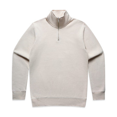 AS Colour Stencil Half Zip Crew - BONE