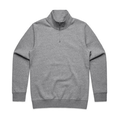 AS Colour Stencil Half Zip Crew - GREY MARLE