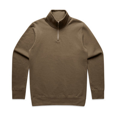 AS Colour Stencil Half Zip Crew - WALNUT